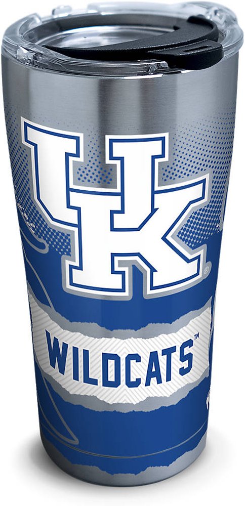 Tervis Made in USA Double Walled University of Kentucky UK Wildcats Insulated Tumbler Cup Keeps Drinks Cold & Hot, 16oz, Arctic
