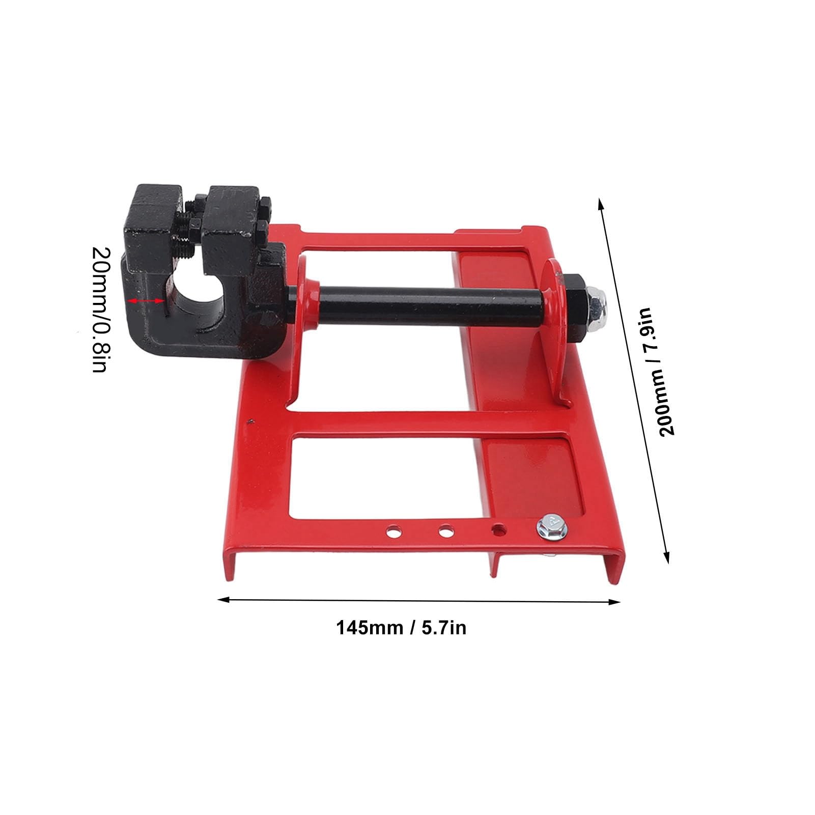 Guía de molino de motosierra Vertical, Mini aserradero portátil, accesorio de motosierra, corte guiado para constructores, carpinteros, Material de hierro, 200x145mm (Roja)