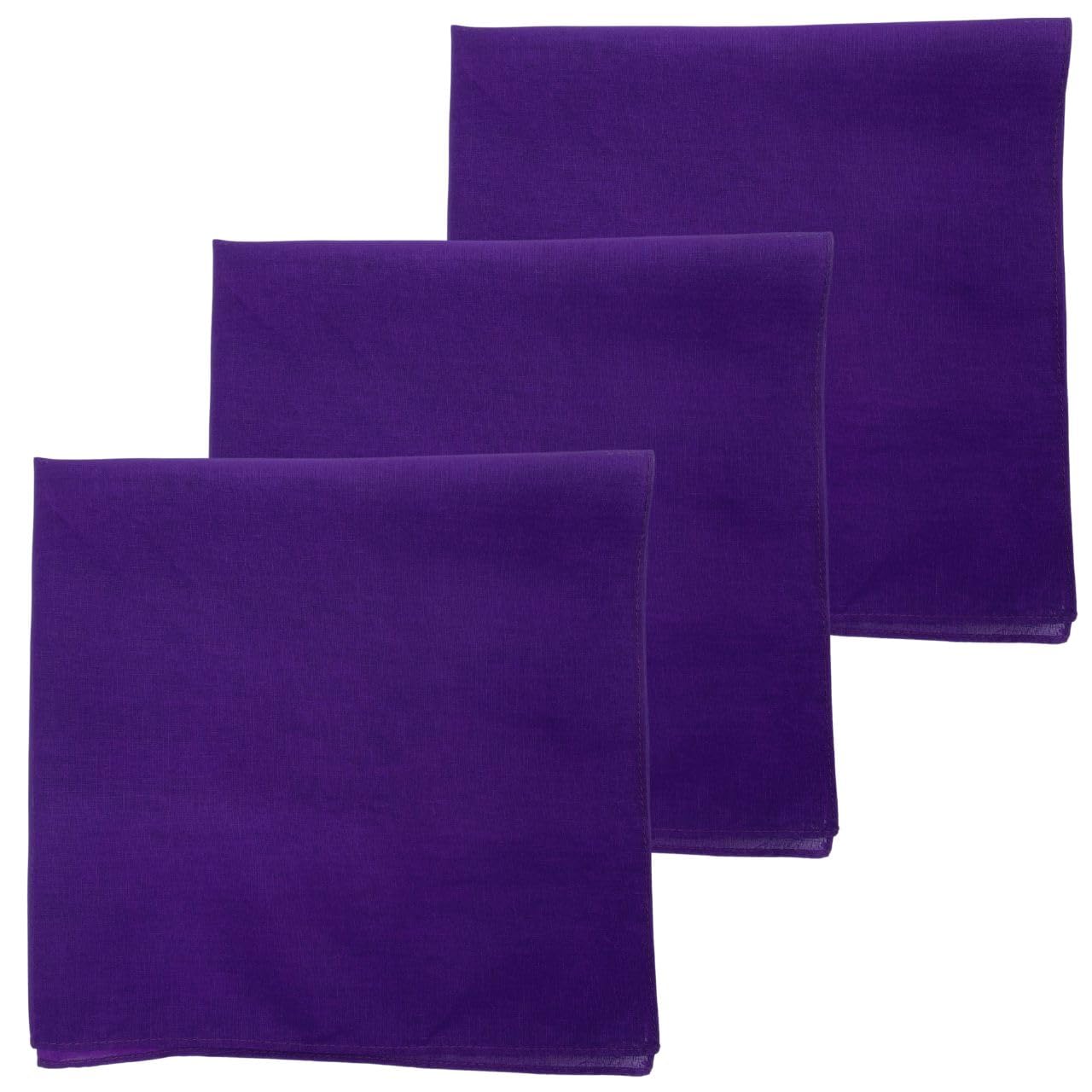 MDSTYLE 100% Cotton Solid Color Bandana for Men &amp; Women 22" x 22" Handkerchief Headband Scarf