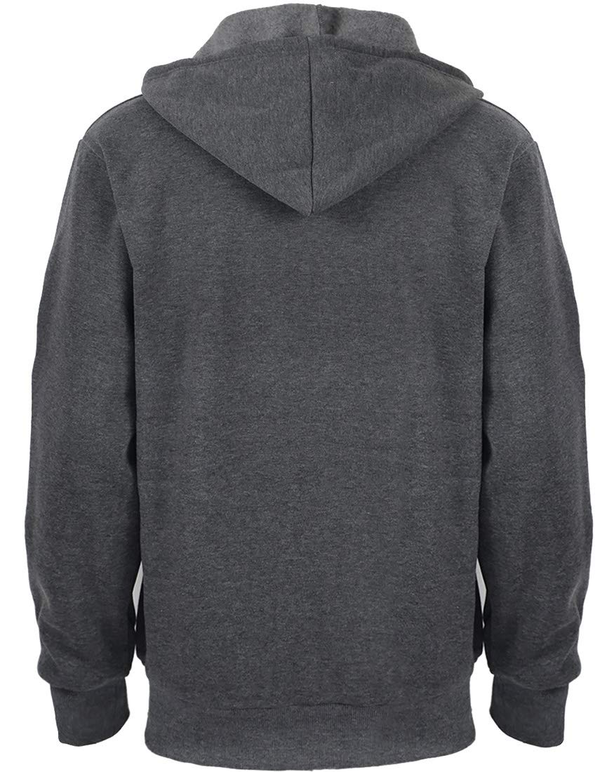 Fleece-Kapuzenpullover für Herren, leicht, Frühling, Langarm, Sportjacke mit durchgehendem Reißverschluss