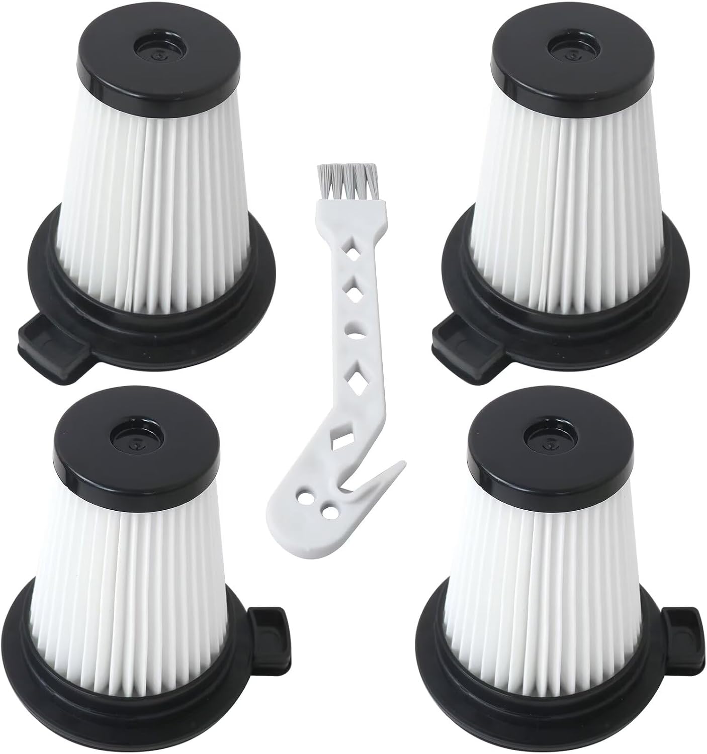 4 PCS Replacement Vacuum Filters with 1 Cleaning Brush PCS for Wyze Handheld Cordless Vacuum Cleaner, Reusable & Washable, Easy to Replace