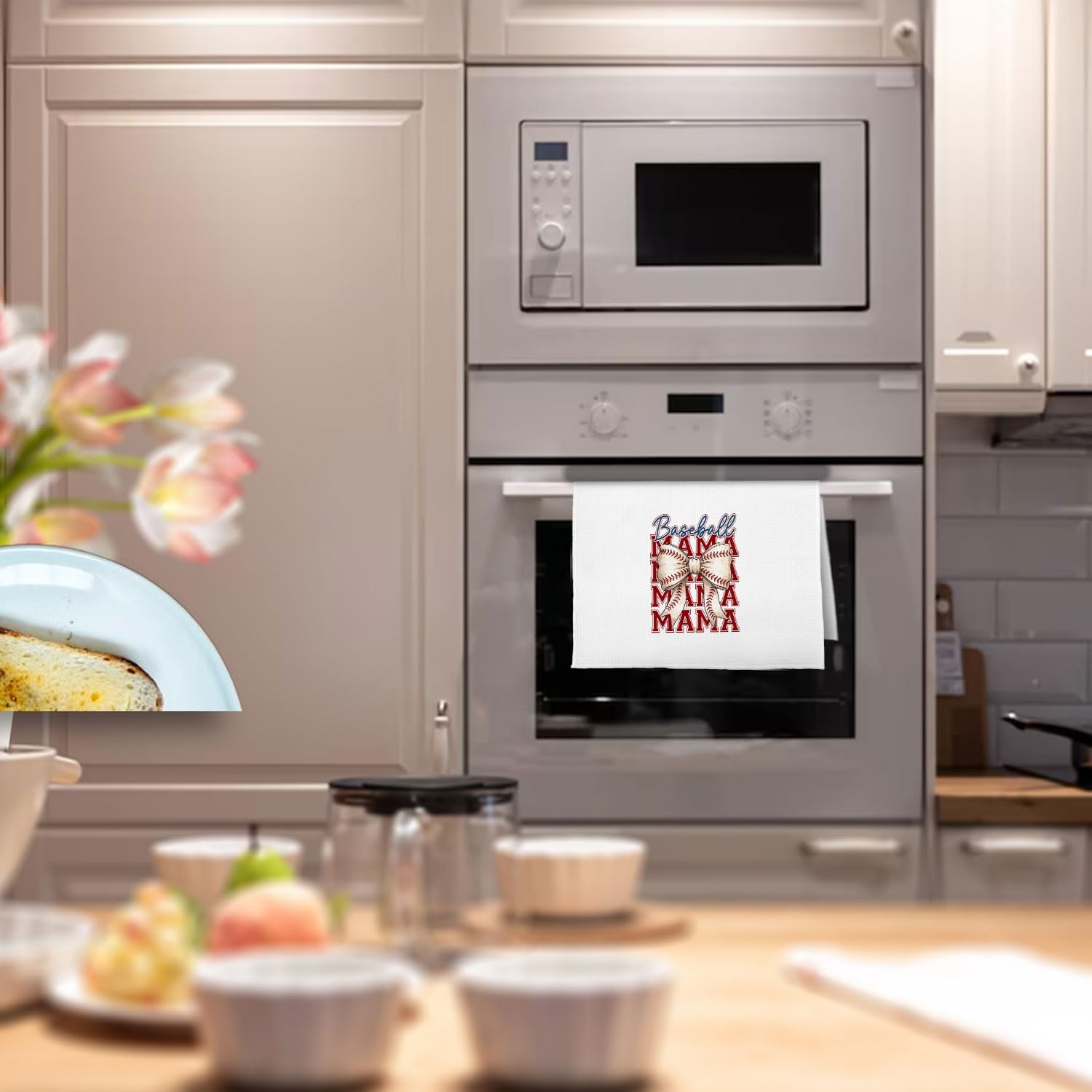 Baseball Mom Gifts Kitchen Towels 16x24 Inch, Baseball Mom Lovers Fans Players Gifts Hand Towels for Bathroom Decor, Sport Lover Gift Dish Towel Drying Cloth for Kitchen - Image 3