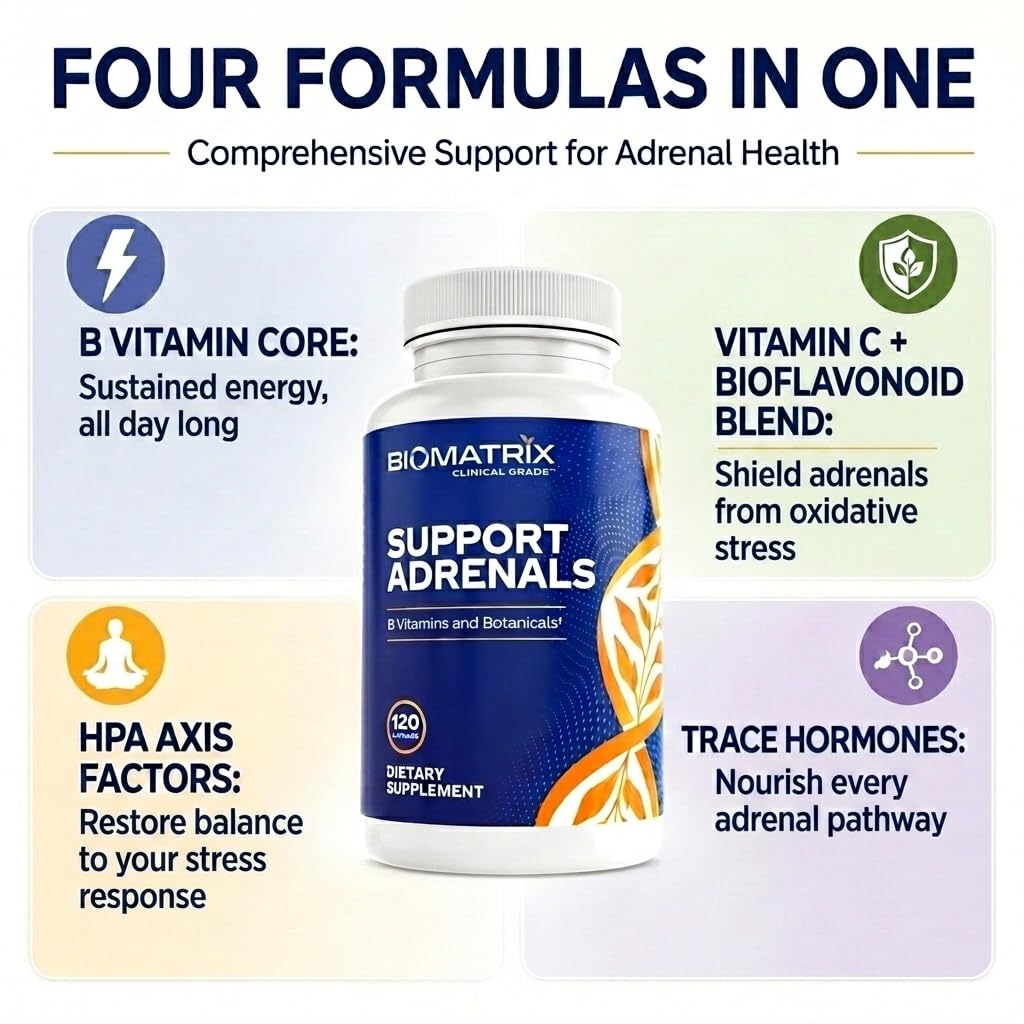 BioMatrix Adrenal Fatigue Supplement, Cortisol Manager, B Vitamins & DHEA — Amazon image 2
