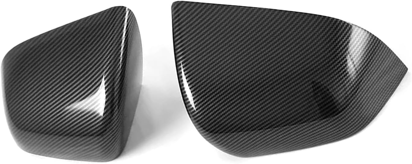 Car Side Review Mirror Guard Cover Caps Trims Compatible with Tesla Model Y 2019～2024 Auto Exterior Decoration Accessories Carbon Fiber Pattern
