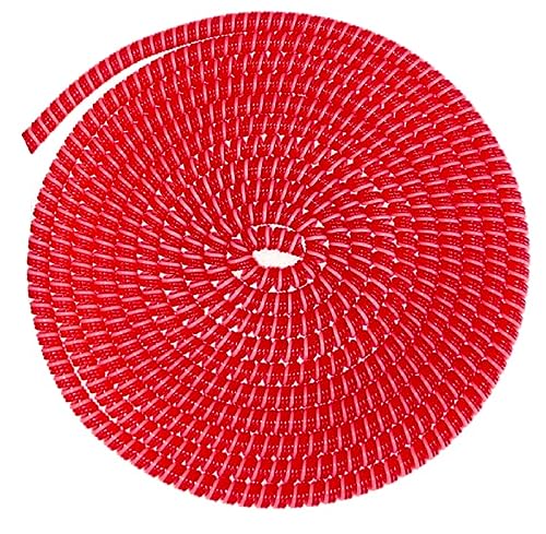 Image of Spiral Cable Protector, Data Cable Protective Sleeve, Headphone Saver, Charger Protective Cover, Wire Repair /Strain Relief Cable Wrap Tube for USB Data Cable Headphone Cable (Black+ Red)