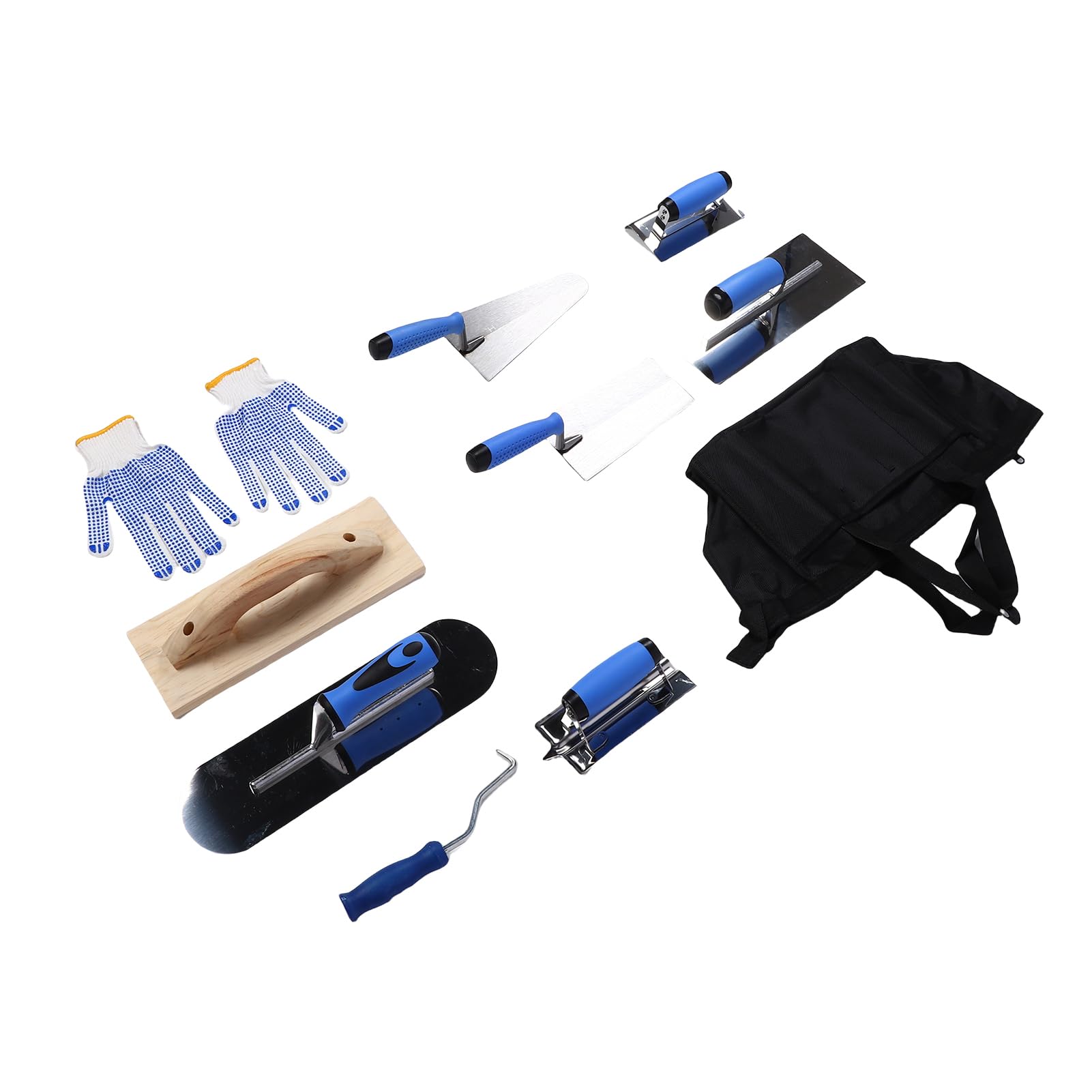 Juego de herramientas de mano de albañilería de acero inoxidable, conjunto de paleta de construcción duradera para decoración del hogar 10 piezas
