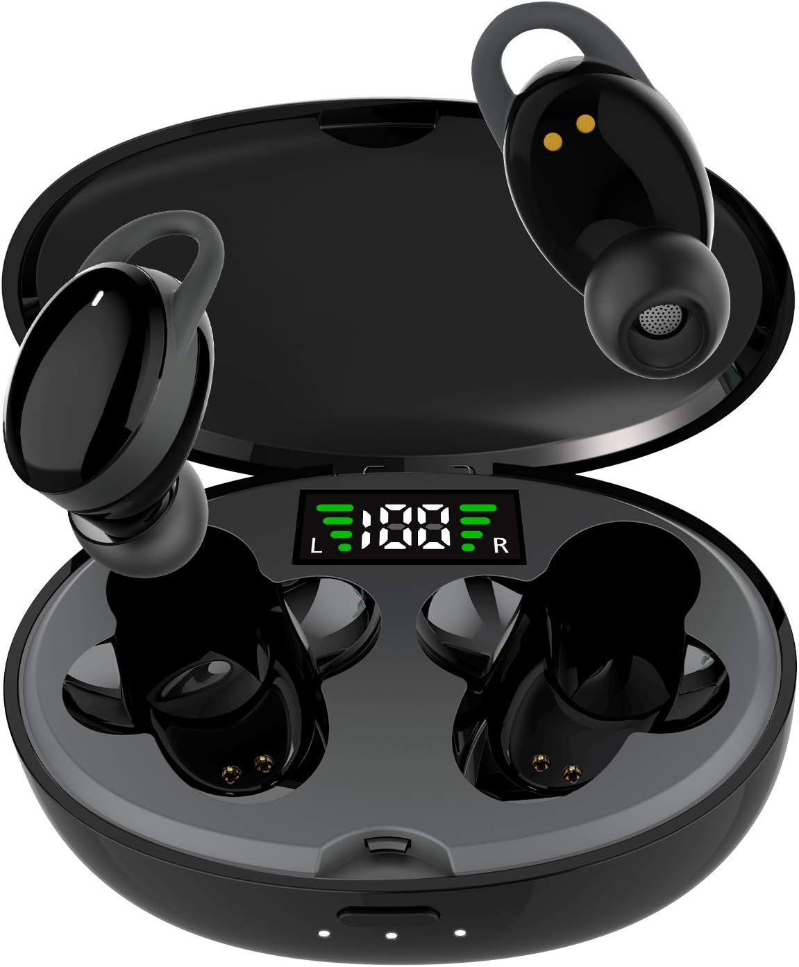 Wireless Earbuds, True Wireless Headphones with Portable Charging Case, Bluetooth Headphones with HD HiFi Stereo, Touch Control, Built-in Mic, IP5 Waterproof Wireless Earphones for iPhone/Android