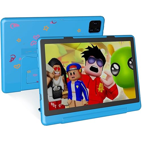Kids Tablet, 10" Tablet for Kids, Android 13 Version,IPS HD Display 1920X1200,1080P, Octa-core CPU Speed up to 2.0GHz,RAM 8GB and 128GB Storage, Battery 8000mAh,Ages 3-12,Color Blue