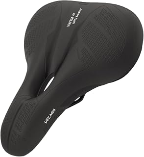 VELMIA Bicycle Saddle - Comfortable Saddle for Men and Women - 3 Zone Concept - Waterproof Bicycle Seat with Ergonomic Design