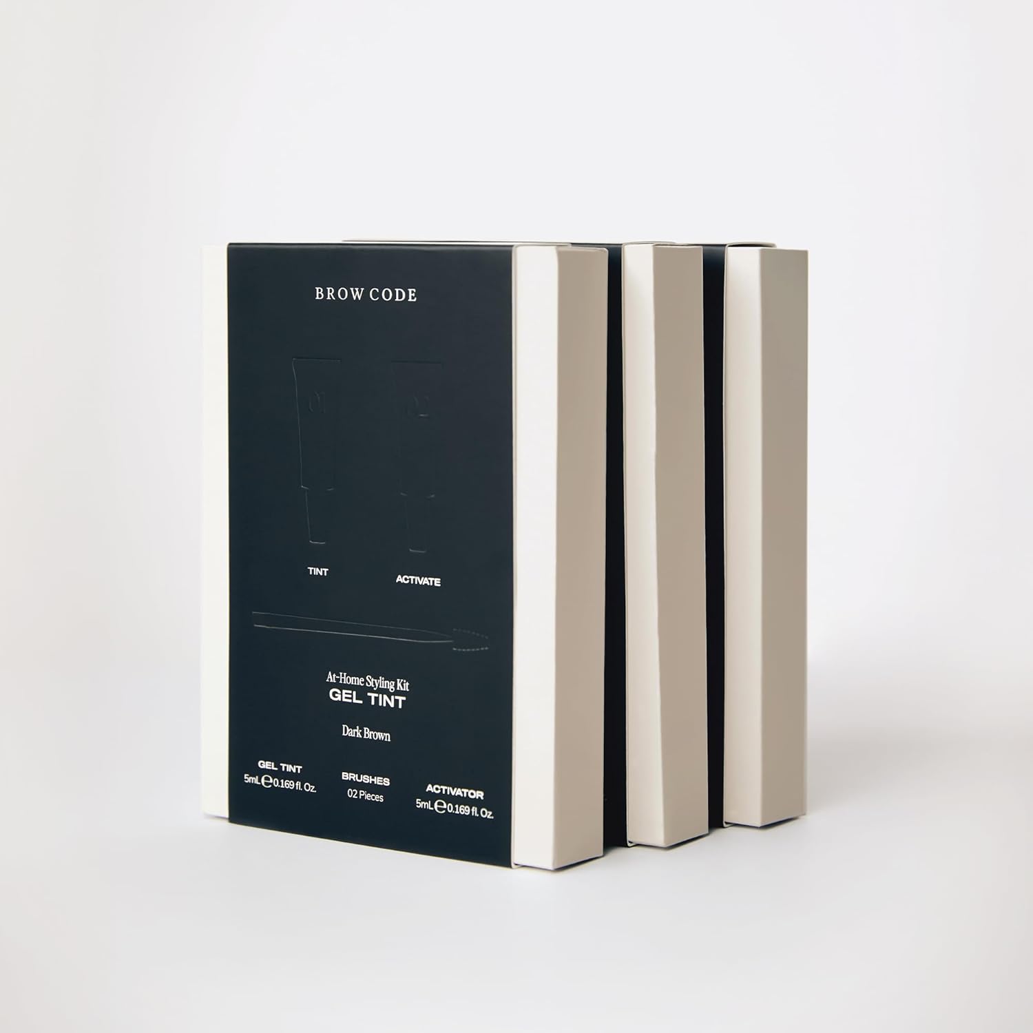 Brow Tint Kit - Two-Step Gel Tint Formula, PPD-Free & Peroxide-Free (Light Brown)