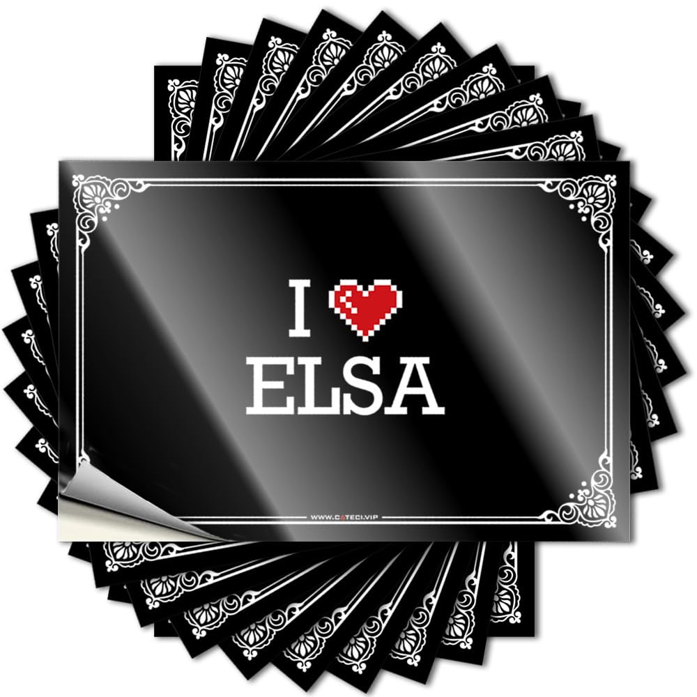 Housewarming Boys Tattoo - I Love Elsa Cover Waterproof Vinyl Sticker(12X18CM)