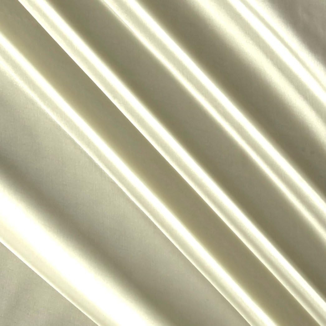 55" Polyester China Silk Lining Ivory, Fabric by the Yard