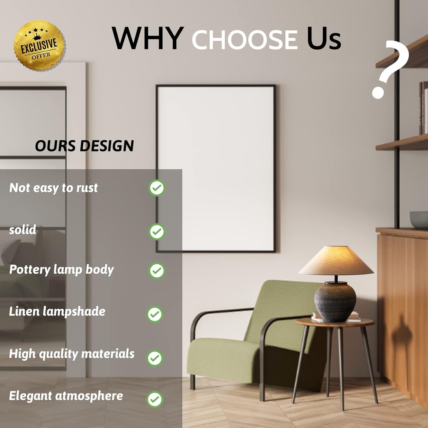 Farmhouse Ceramic Table Lamp for Living Room,17.7’’ Bedside Night Lamps for Bedroom,3-Color Temperature E27 LED Small Desk Lamp for Study Room Office