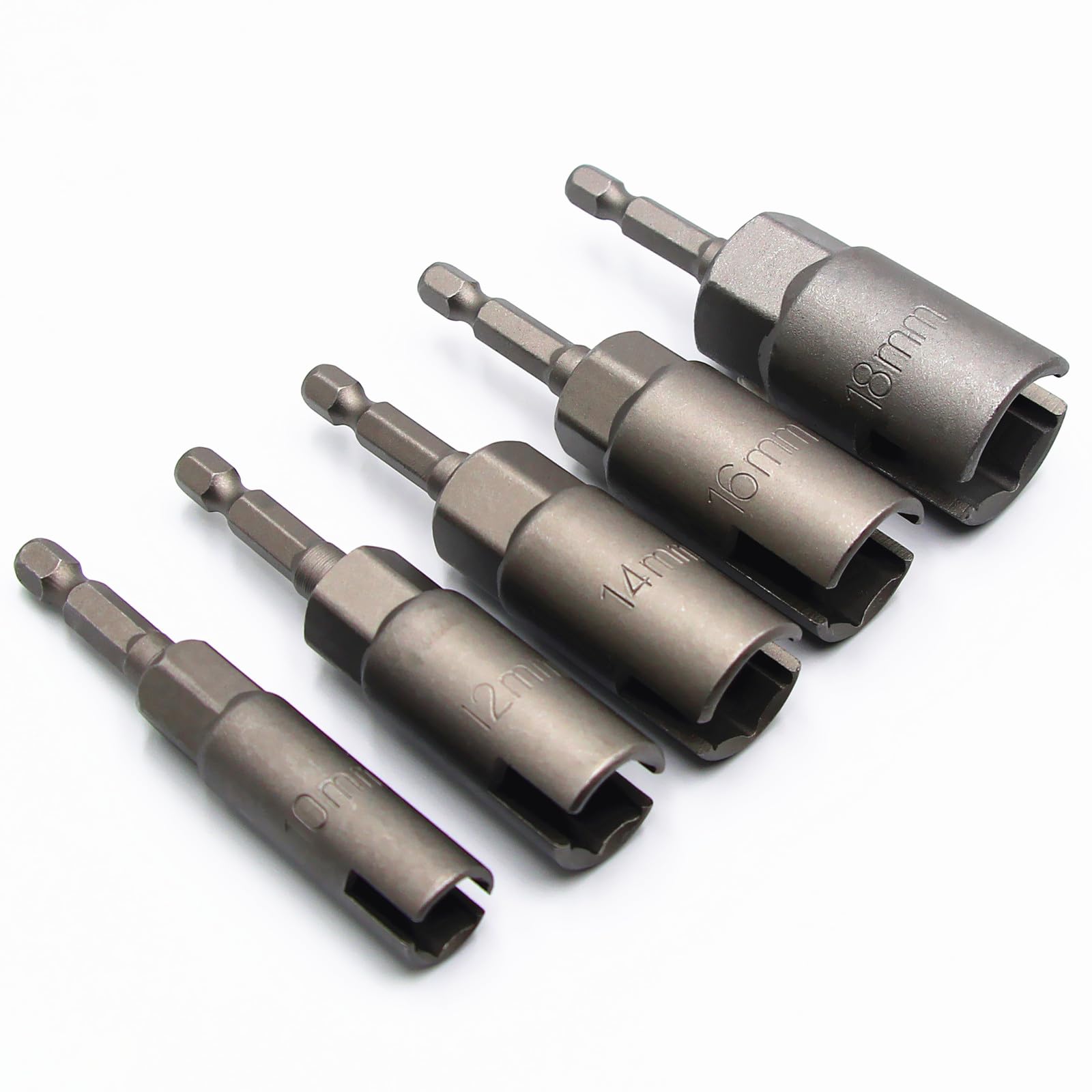 5Pcs 1/4 Inch Power Wing Nut Driver Bits, Hex Shank Nut Driver, Slot Wing Nuts Drill Bit Socket Wrenches Tools for Panel Nuts Screws Eye C-Hook Bolt