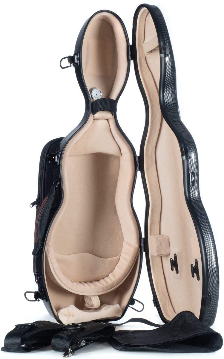 M-Case Geigenkoffer Glasfaser Ultra Light 4/4 Point Black - Cream Notentasche