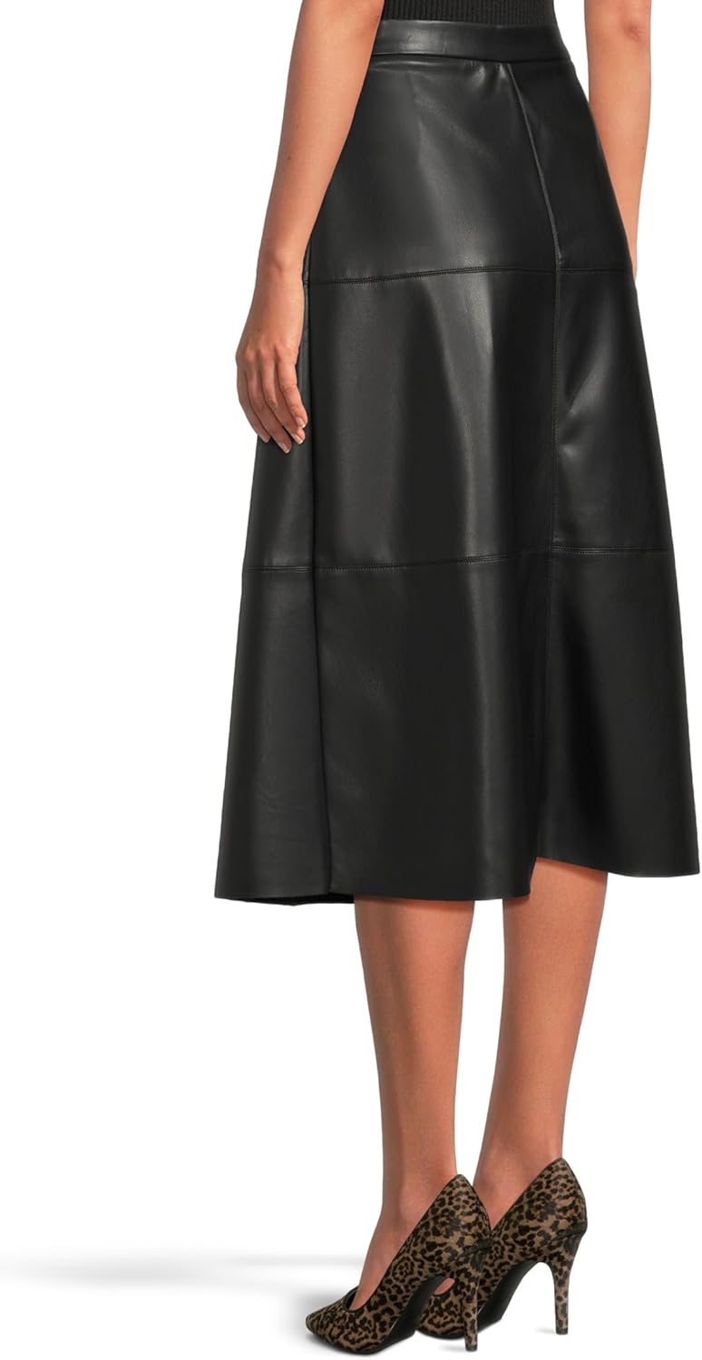 Elliott Lauren Women's Vegan Leather Long Skirt