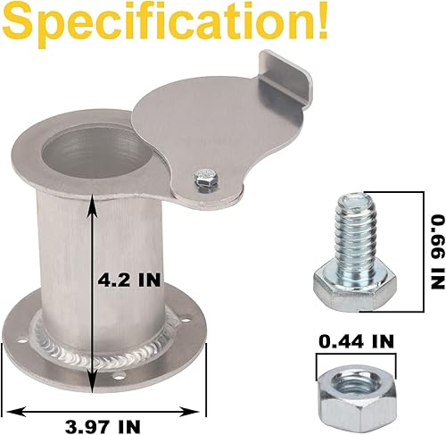 Miniatura 2 de Ventilación con brida de lágrima de 2 pulgadas para salida de tapa de fumador de tambor feo UDS, amortiguador de pila de humo para ahumador de