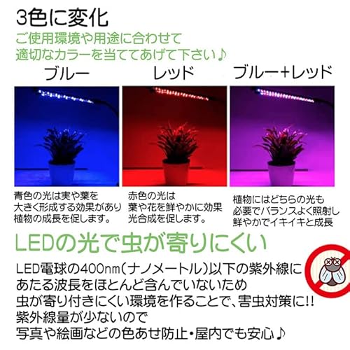 LTG 植物 育成 ライト LED クリップ スタンド 植物育成 観葉植物 7988106 多肉植物育成 育成ライト 植物 ライト 80LED 40W 室内栽培 水耕栽培 野菜工場 ledライト 3モード調色 9段階調光 360度調整 タイマー機能 梅雨時期 冬 日照不足解消 省エネ USB電源式 の商品画像 7