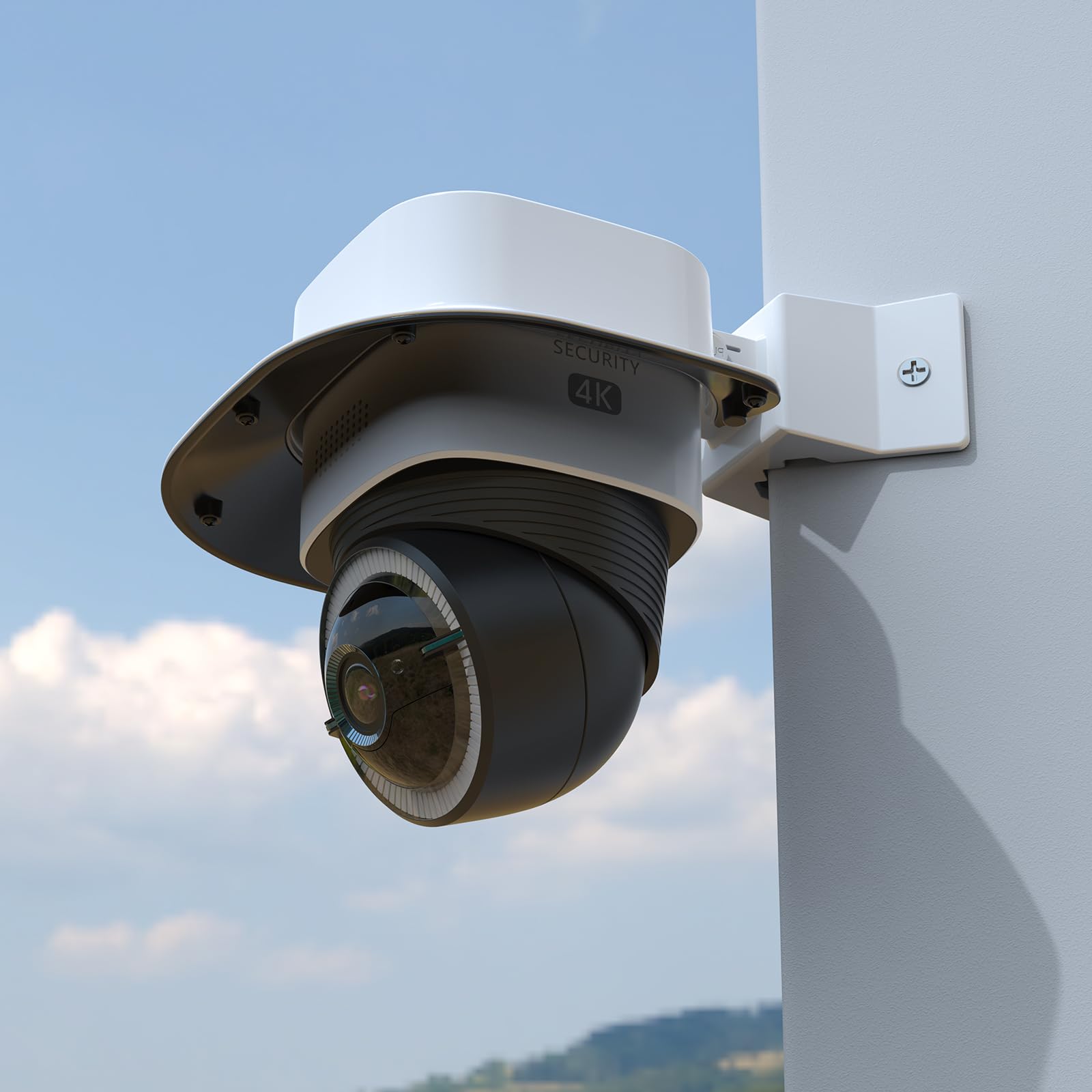 Soporte de esquina de pared para eufy SoloCam E30/4G LTE Cam S330 con cubierta de lluvia (1 juego)