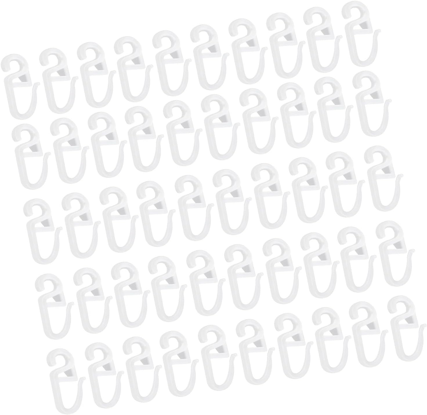50Pcs S Shape Curtain Rails Gliders Hooks Sliders Clip Set for Easy Glides and Stability in Bedroom and Living Room Smooth Curtain Movement