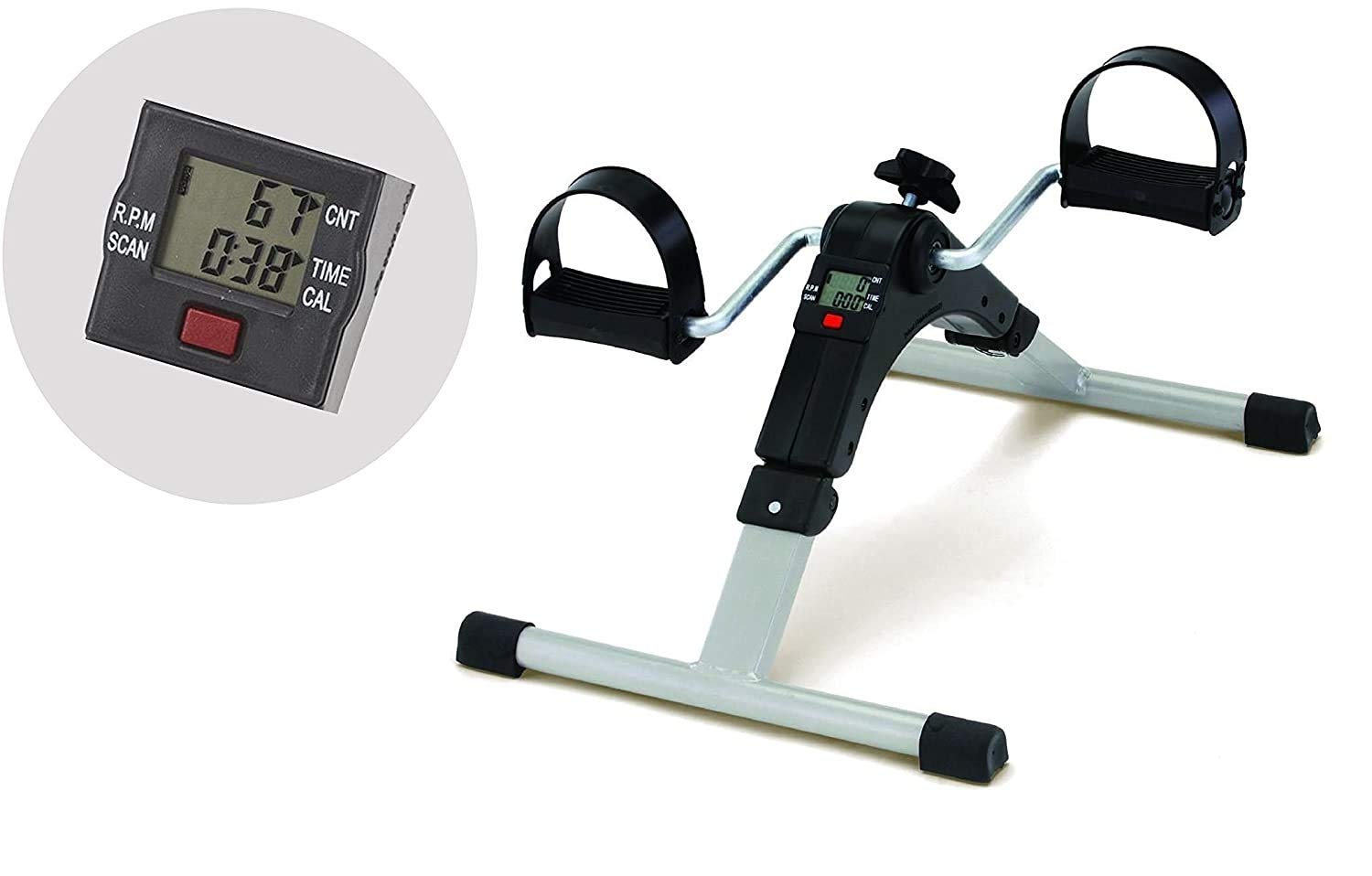 Pedal Exercise Mini Bike/Cycle Aid with Adjustable Resistance Ab Care King Toner-image-34