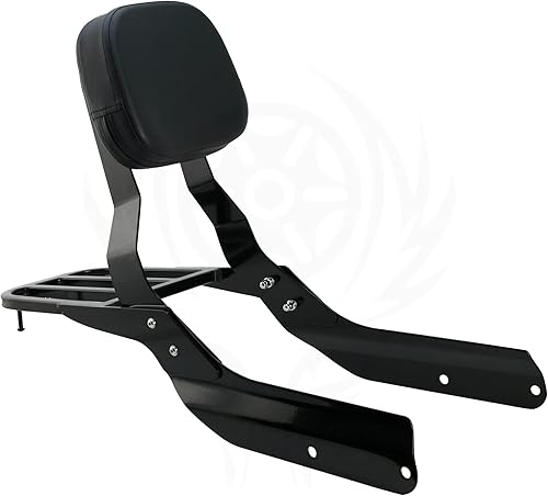 Miniatura 5 de Almohadilla para portaequipajes de pasajeros con respaldo para Honda VTX 13001800 NRS modelos 2003-20062002-2008 NRS acabado negro brillante