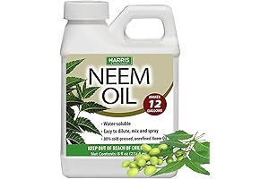 HARRIS Neem Oil Cold Pressed Water Soluble Concentrate for Outdoor Plants