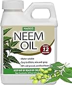 HARRIS Neem Oil Cold Pressed Water Soluble Concentrate, Makes 12 Gallons