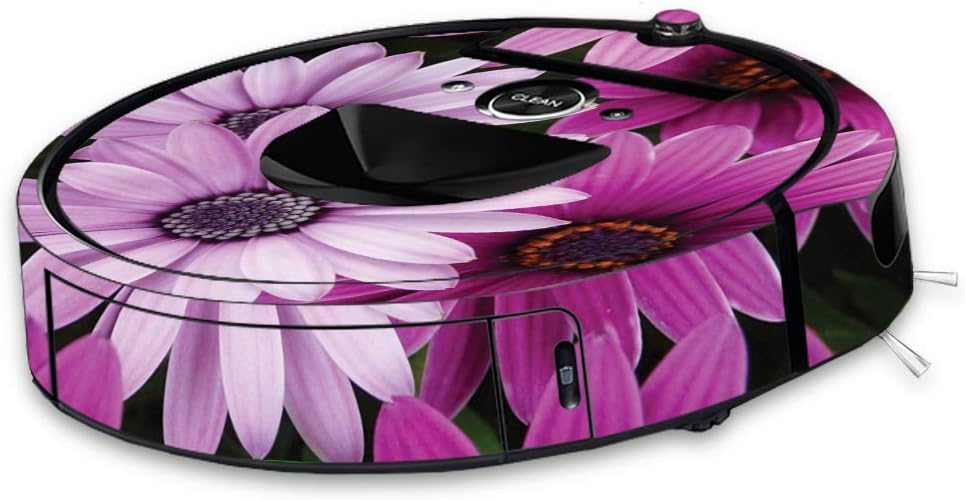 MightySkins Skin Compatible with iRobot Roomba i7 Robot Vacuum - Purple Flowers | Protective, Durable, and Unique Vinyl Decal wrap Cover | Easy to Apply, Remove, and Change Styles | Made in The USA