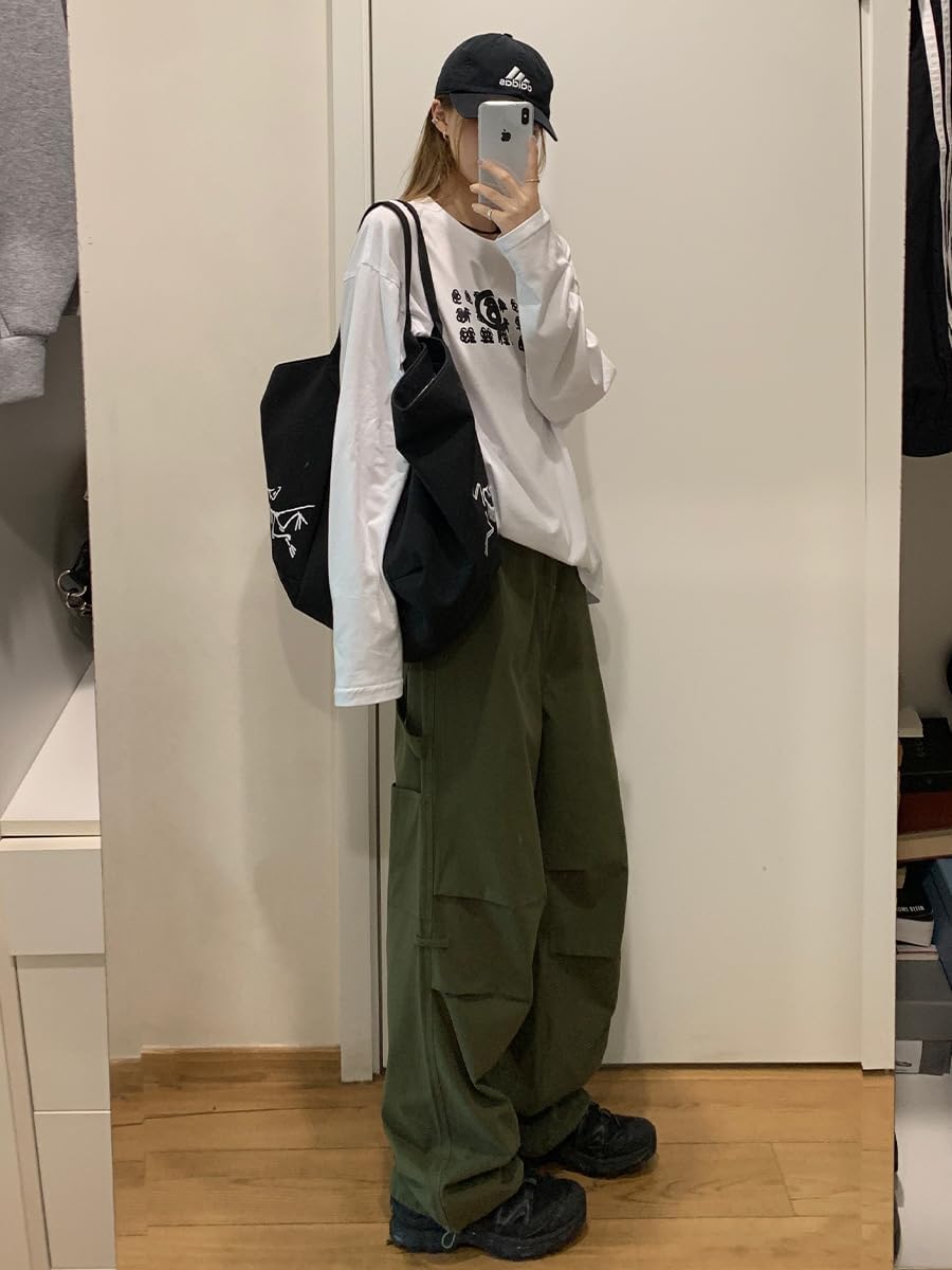 High-Waisted Work Pants for Women, Summer Retro Loose Hiking