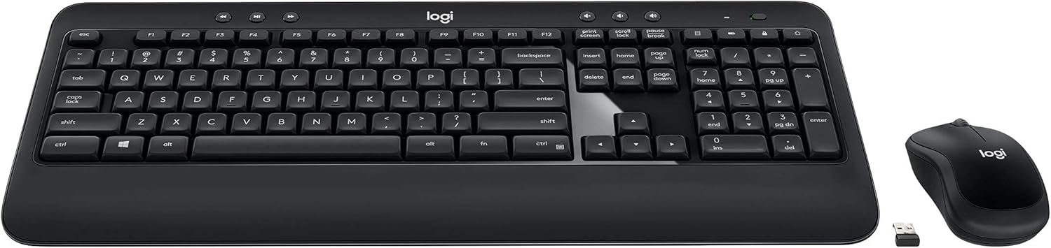 Logitech Advanced Wireless K540e Keyboard & PC Mini Mouse & USB Receiver 920-008701 (Renewed)