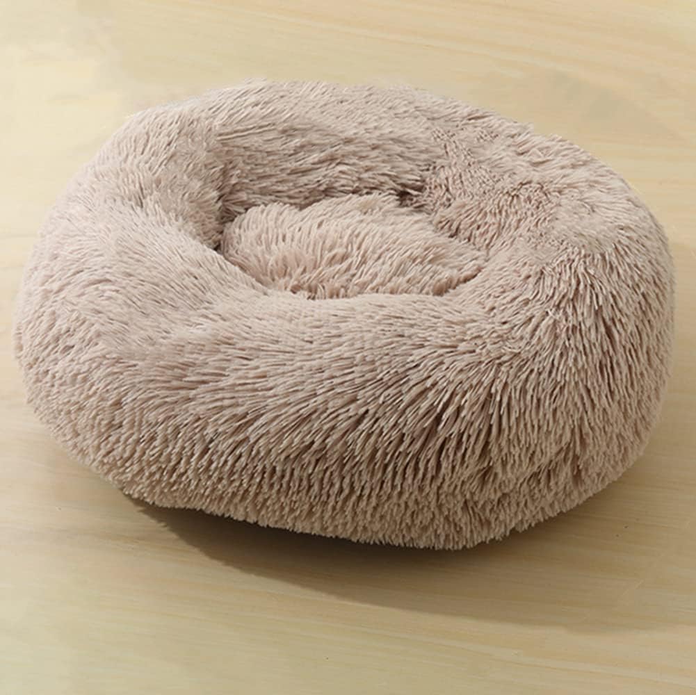 Coussin Chien, Panier Chien, Panier pour Chien Anti Stress, Taille et Couleur au Choix, Lit pour Chien Grande Taille (Khaki, 80cm)