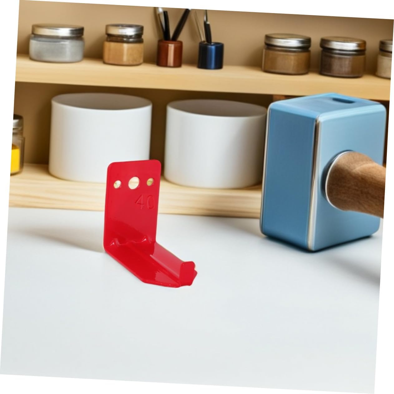 12 Sets Metal Fire Extinguisher Wall Mount Brackets with Screws and Gaskets for Extinguisher Cabinet Holder Bright Red High-Visibility Fire Rack Mount Hanger for Safety