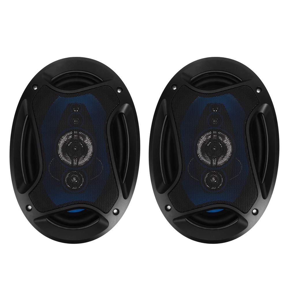 Qiilu Auto Lautsprecher, TP-6971, 6x9in 1000W Paar, Koaxial, Blau Schwarz, Modern, Stereo, Türmontage, 2 Jahre