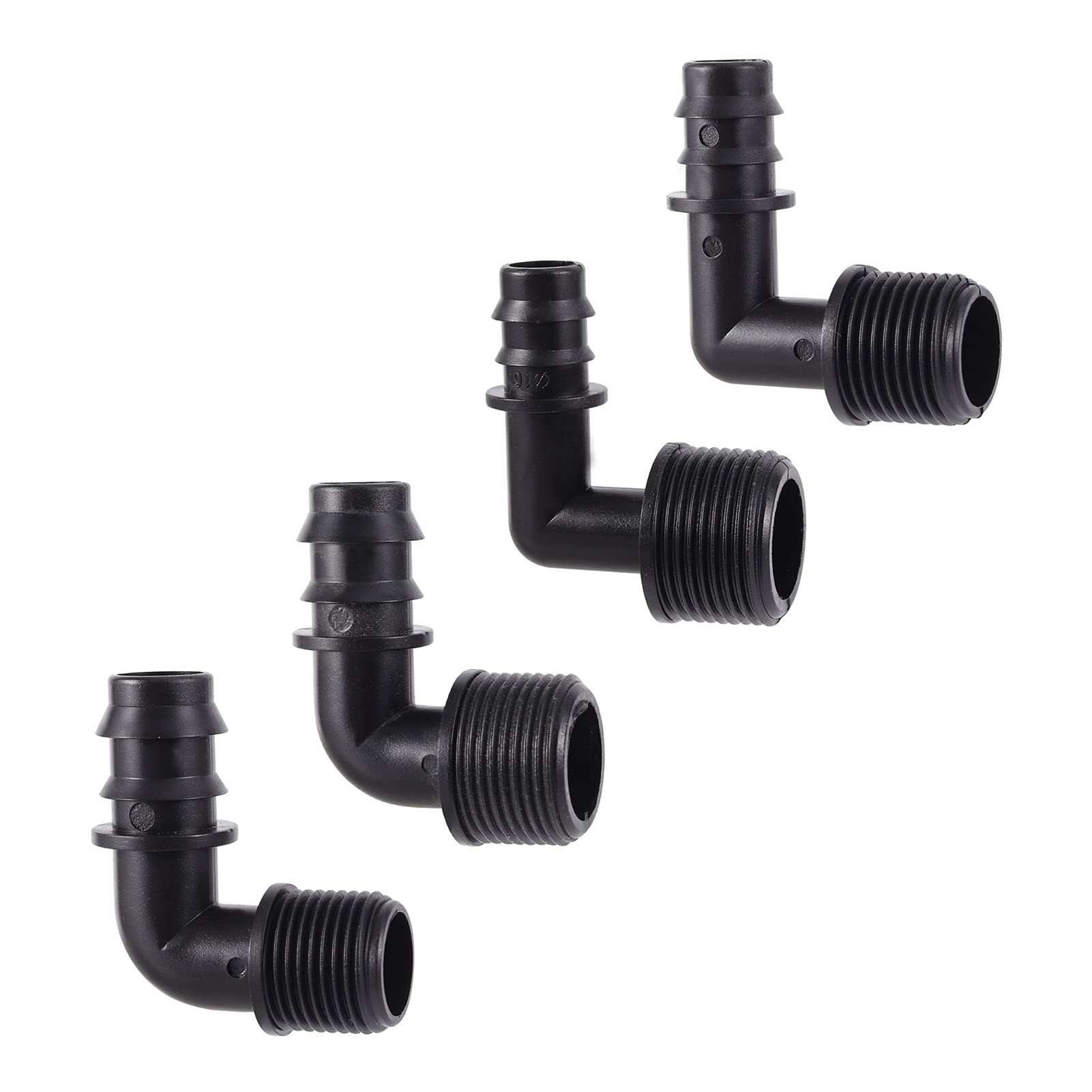 Industrial Courtyard Garden Hose Fittings Barbed 1/2" 3/4" External Thread, with DN16 DN20 Garden Elbow Connector 10 Pieces of Self-Brewed Garden Irrigation Hose Fittings (Color : 3I4 to DN16)
