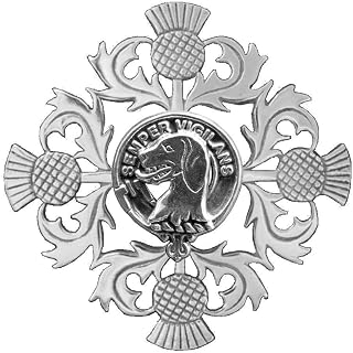 Wilson Clan Crest Scottish Thistle Brooch