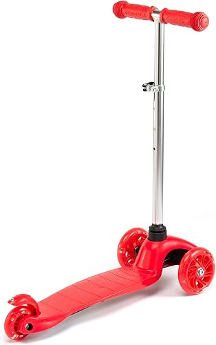 Miniatura 6 de ROFFT Patinete para niños de 3 a 5 años, scooter para niños de 2 años en adelante con LED de 3 ruedas, altura ajustable, barra en T de aluminio