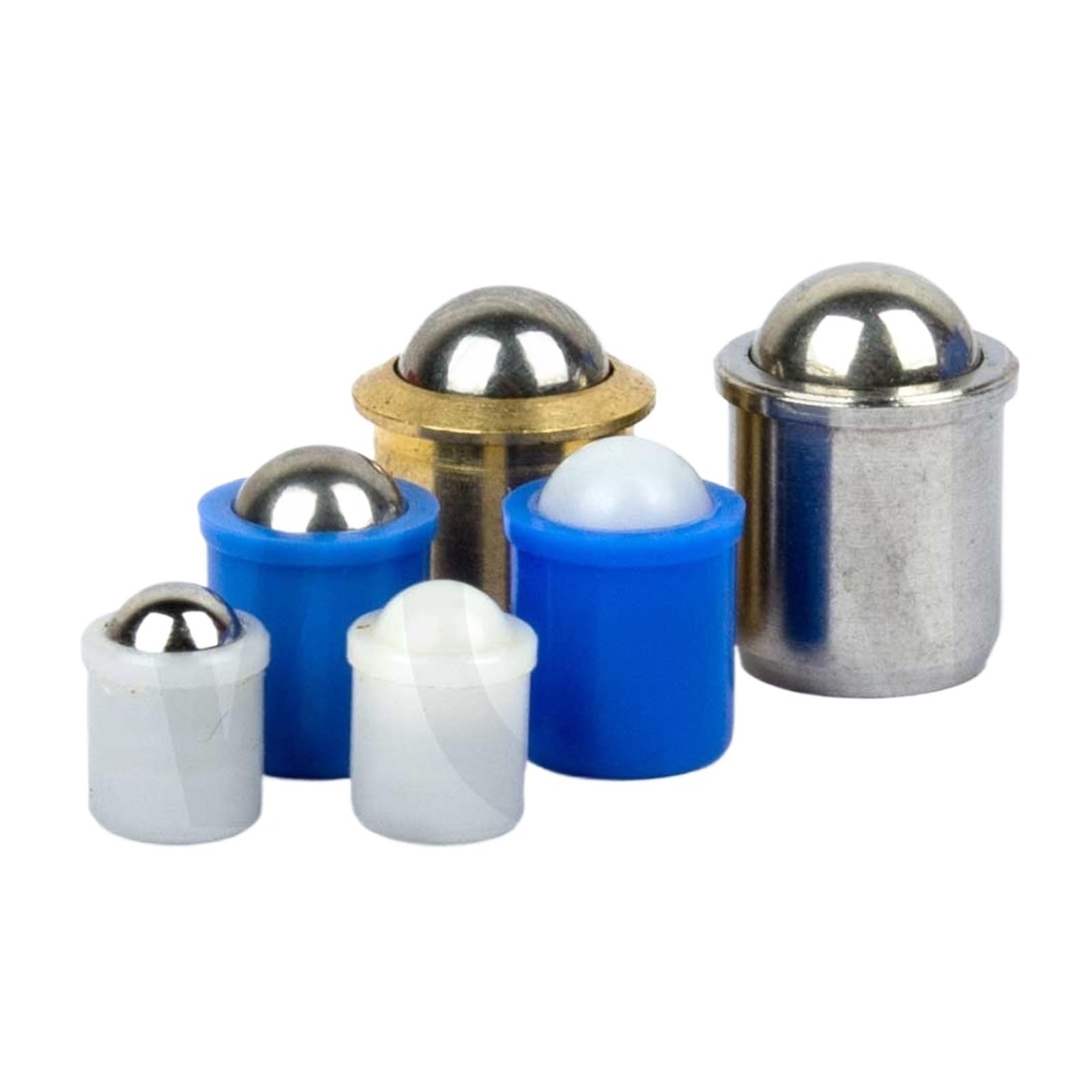 Poussoir à bille VCN410 Poussoir à ressort modèle lisse avec collier et bille acier inoxydable laiton plastique POM tout en stock(VCN410-NPP,D10)