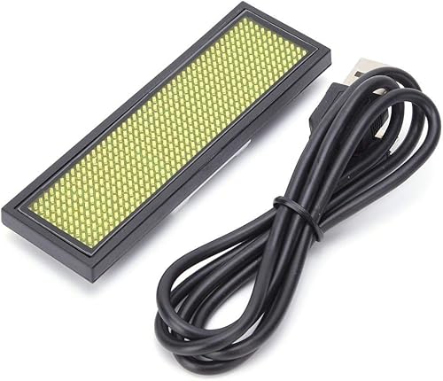 Miniatura 10 de Fafeicy Etiqueta de mensaje de desplazamiento LED con etiqueta de mensaje chino de 4 caracteres (azul), botones e indicadores