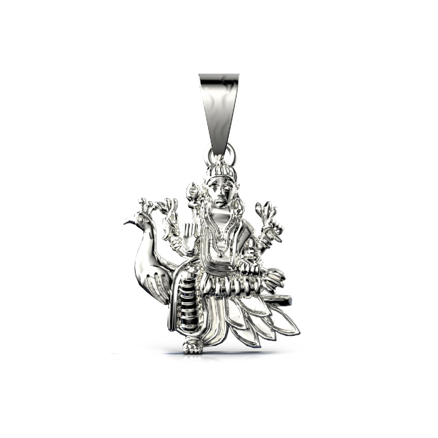 Thudarum Movie Design Worn by Mohanlal Murugan Pendant for Men 925 Sterling Silver Original Lord Murugan Necklace to overcome obstacles and achieve success 925 Stamp and Certificate of Authenticity-image-36
