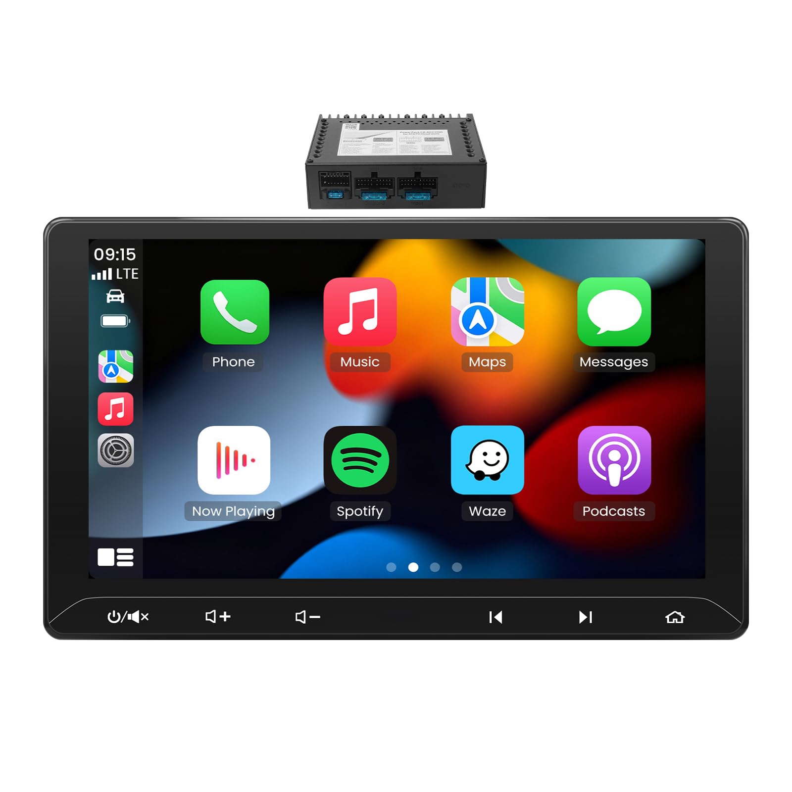 ATOTO CA-AEC122D Amplificateur Voiture, pour F7G211WE, 10,1" Autoradio 2 DIN avec CarPlay sans Fil et Android Auto | Écran Tactile Stereo avec Bluetooth, 4x29W RMS, 4V RCA, EQ 12 Bandes, Mirror Link