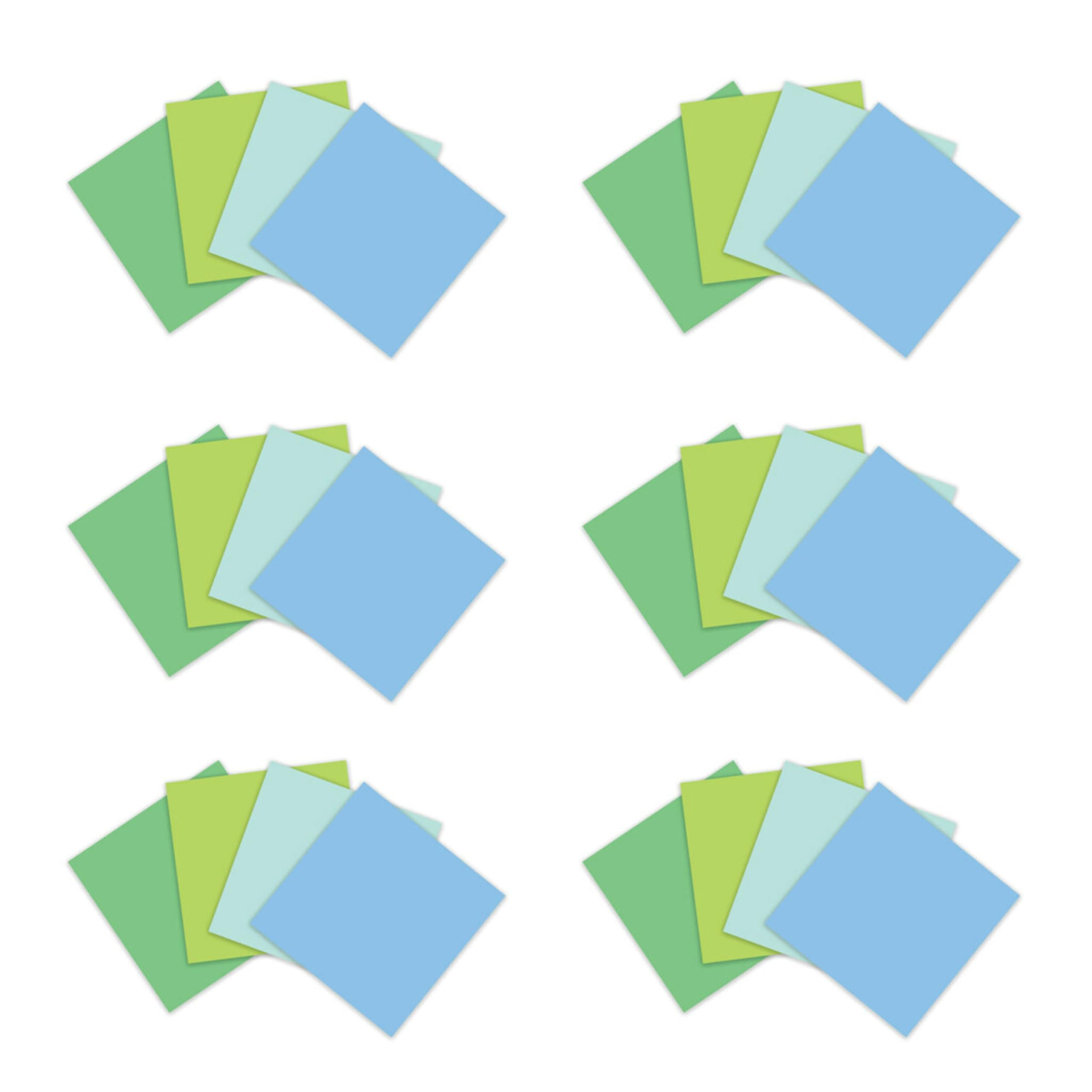 Post-it Oasis Collection 654R-24SST-CP - Foglietti adesivi in 100% carta riciclata, 2 adesivi da 7,6 x 7,6 cm, 24 blocchetti, 70 fogli/blocco, collezione Oasis