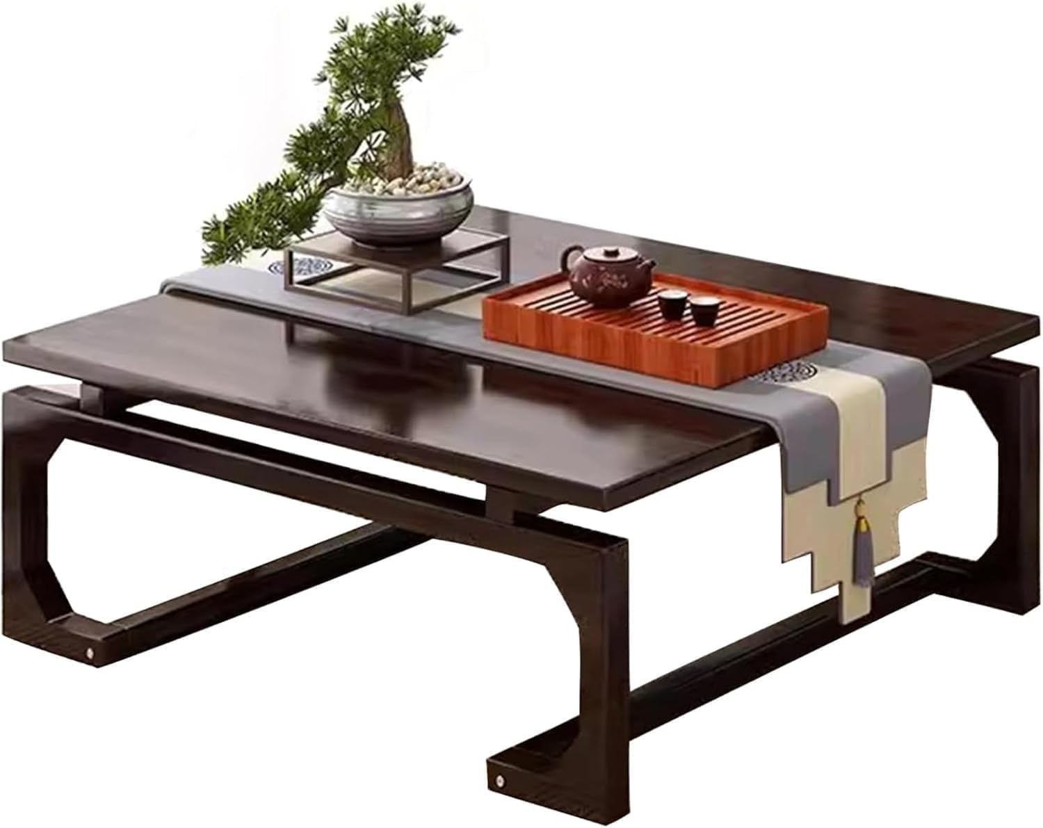 Table basse portable 68x68x30 cm en bois pour le salon et le café