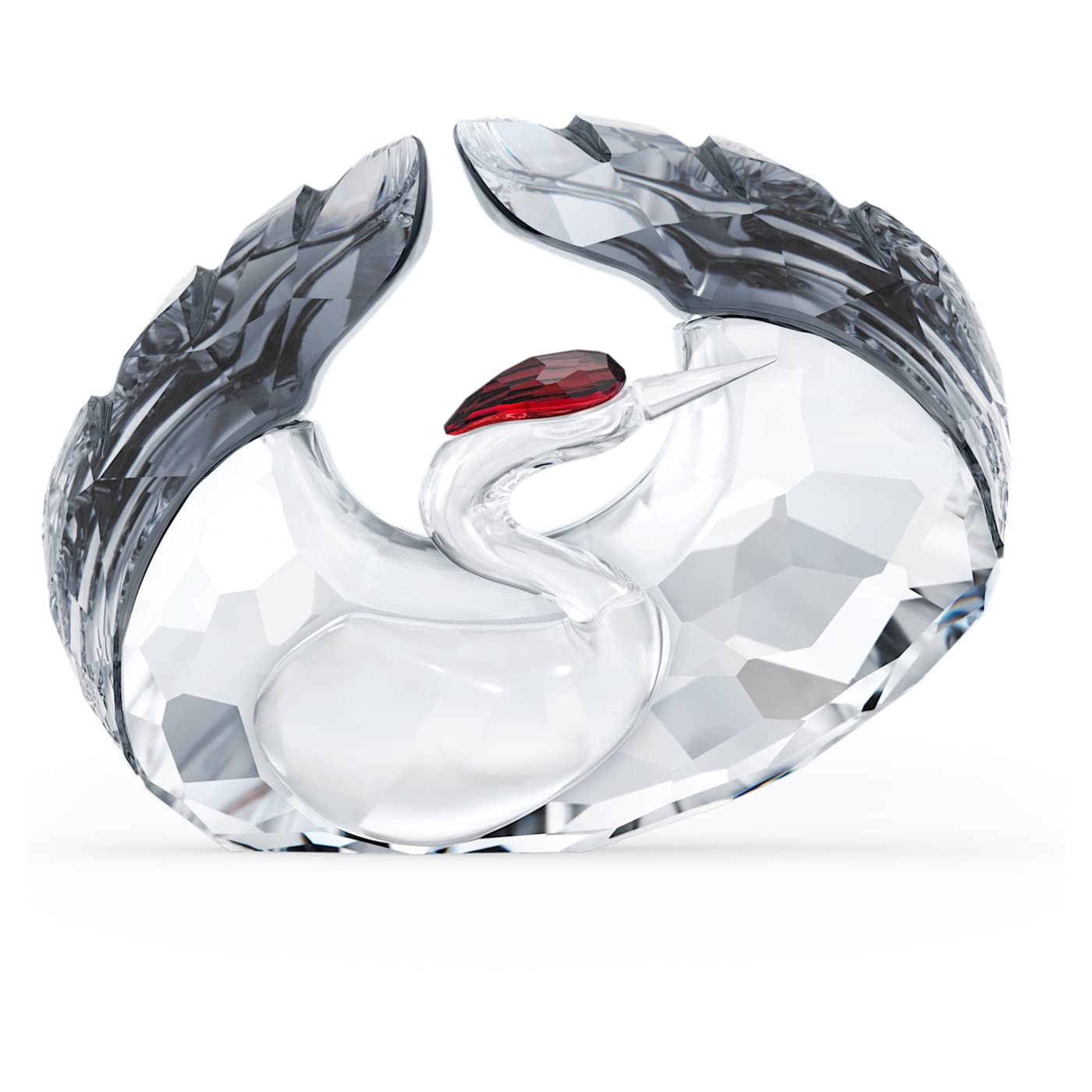 Swarovski Blue,Gray,Multicolored,Red Among Blue Mountains Dancing Crane