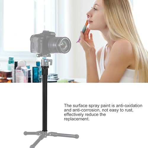 Miniatura 2 de Varilla de extensión de cámara, aleación de aluminio universal de 13.0-23.6 in, monopod de mano ajustable, soporte de montaje (negro)