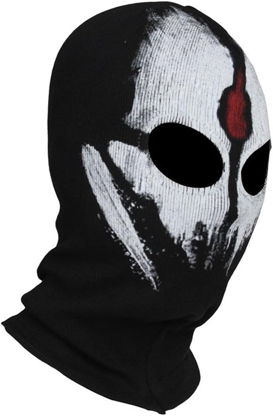 Fabric Ghost Mask Balaclava Skull Hood Red & White