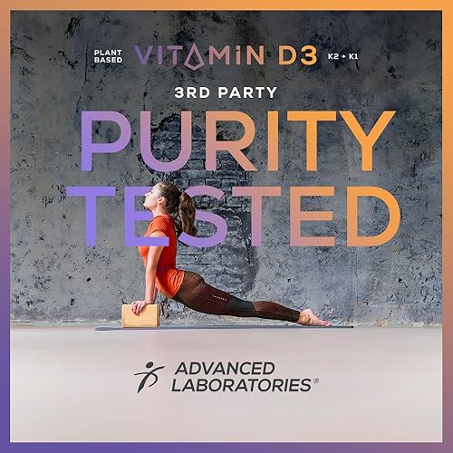 Miniatura 6 de Ideal Infusion Vitamina D3 vegana a base de plantas 10,000 UI Plus K2 MK7 y K1 polvo MCT de coco, salud ósea y arterial, apoyo inmunológico (90