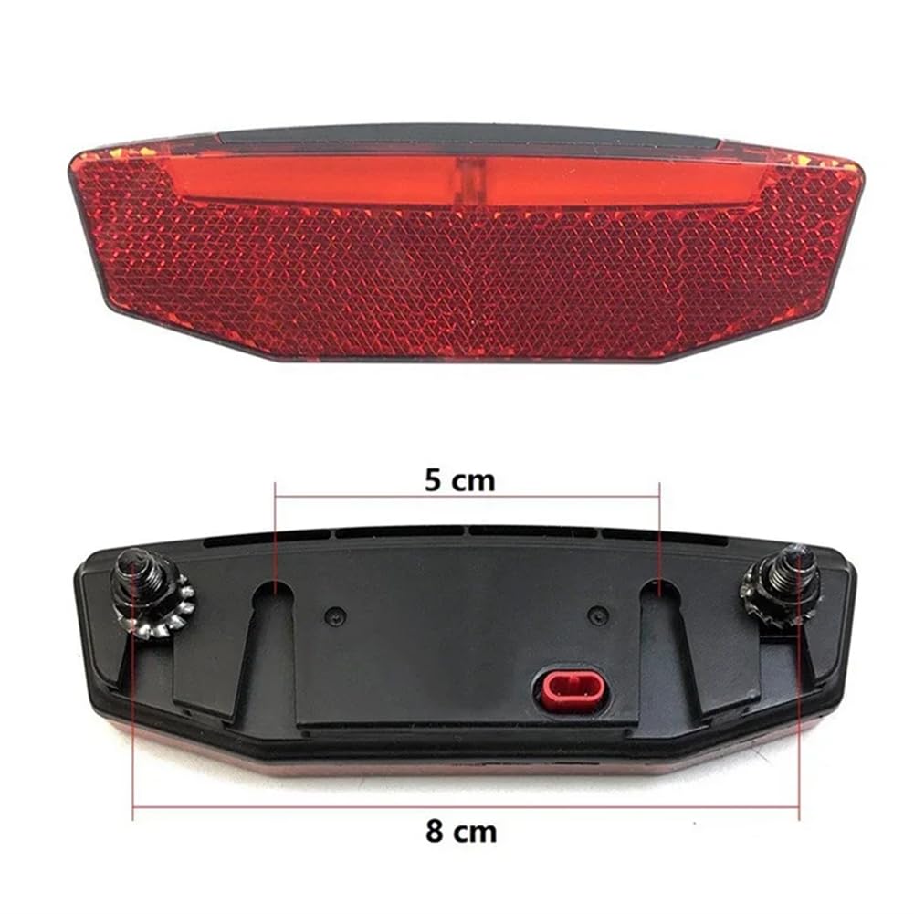 Luces para Bicicleta Eléctrica de 6-60 V, Luz Delantera y Trasera, Transmisor de Velocidad, Cable de 180 cm para Lámpara de Bicicleta con Motor de Transmisión Media Tsdz2