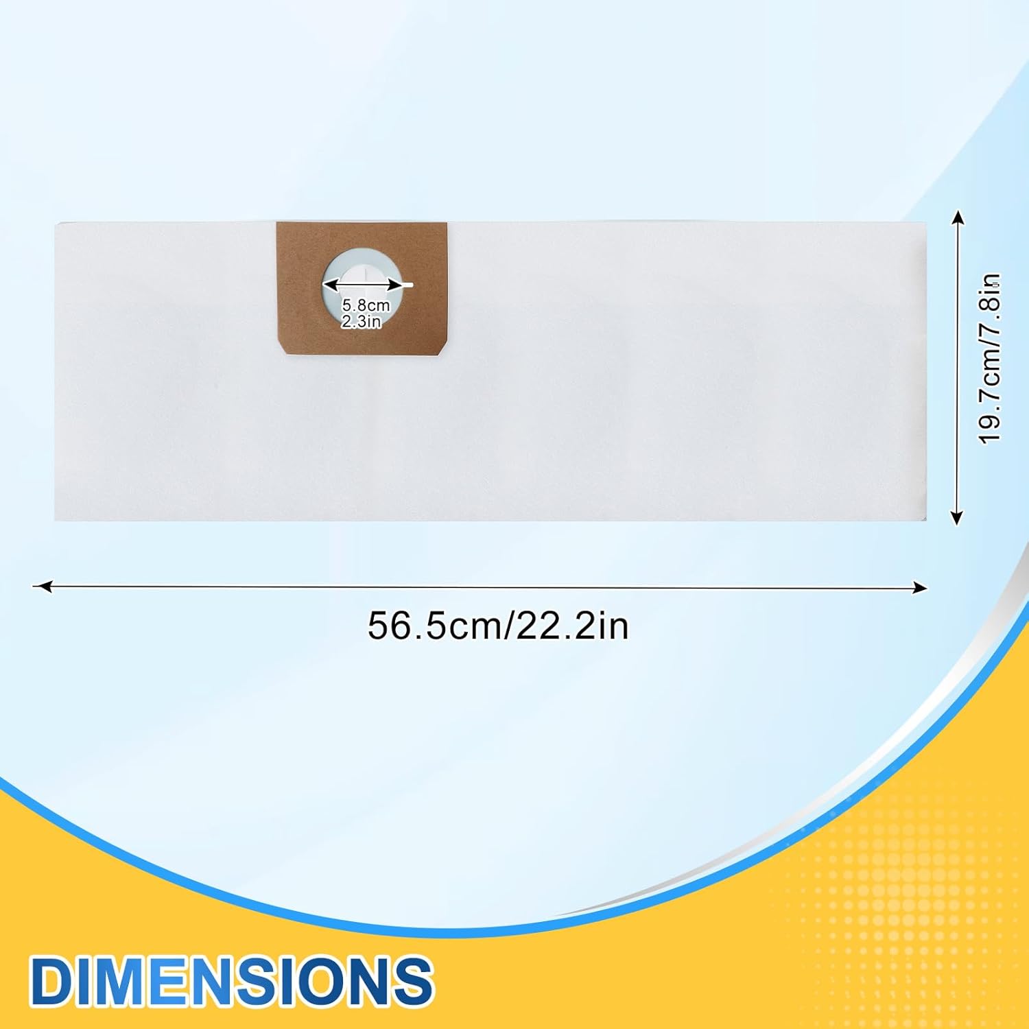 KEEPOW 3 Pack VFDB Dust Bags Replacement Compatible with Vacmaster 4 Gallon Wet/Dry Vacuum VF408 VF410P VF408B