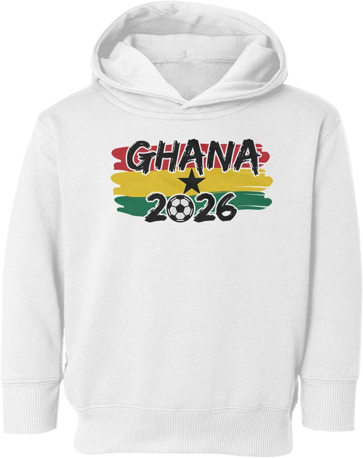 Ghana Flag Logo Style Inspired - 2026 Soccer Fans Toddler Hooded Sweatshirt